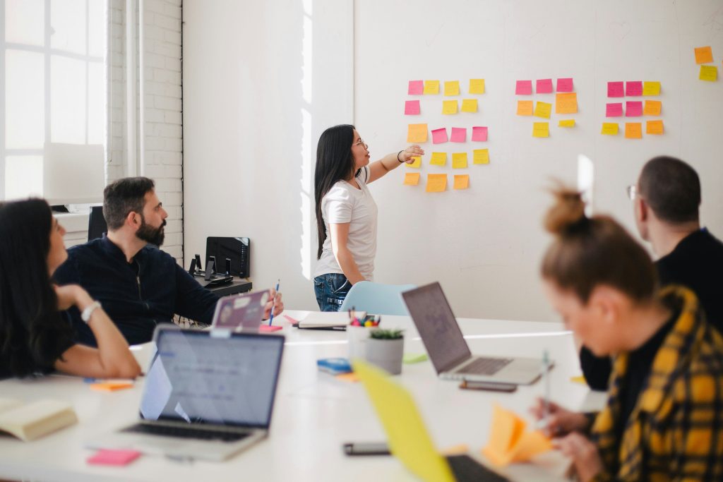 Group of people in a meeting in the office